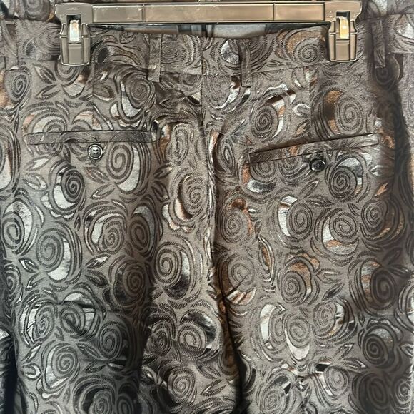 Black on Black Two Piece Floral Suit - Picture 7 of 15